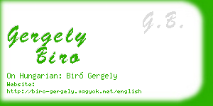 gergely biro business card